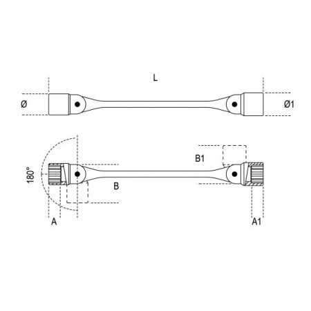 CHIAVI POLIGONALI A PERCUSSIONE POLLICE 1.1/16 ART.78AS
