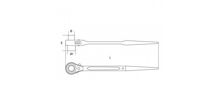CHIAVE POLIGONALE DOPPIA CURVA SPECIALE PER PONTEGGI CROMATA ART. 93