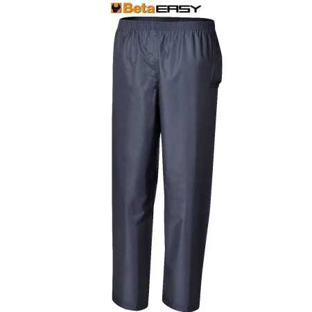 Pantaloni impermeabili in poliestere spalmato PVC, blu art. 7971E