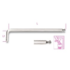 CHIAVI MASCHIO ESAGONALE PIEGATE CON ESTREMITA' SFERICA MODELLO EXTRALUNGO