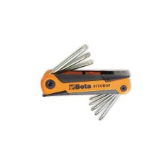 SERIE DI 8 CHIAVI MASCHIO PIEGATE PER VITI CON IMPRONTA TORX®  BRUNITE ART. 97TX/BG8   