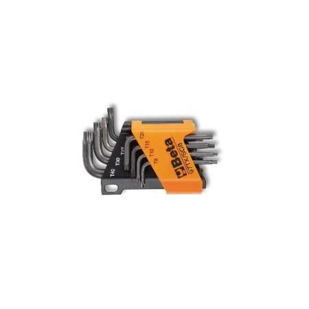 SERIE DI 8 CHIAVI MASCHIO PIEGATE PER VITI CON IMPRONTA TORX®  BRUNITE ART. 97TX/SC8   
