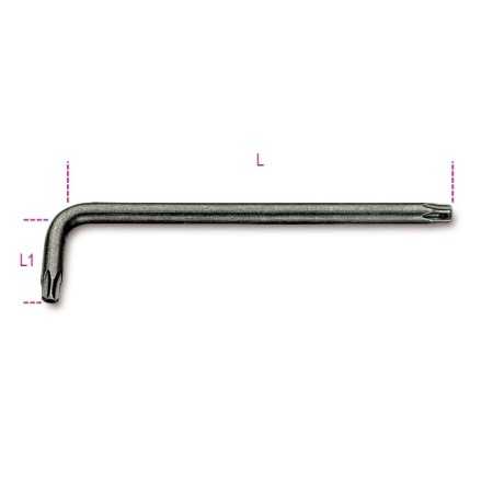 CHIAVI MASCHIO PIEGATE PER VITI CON IMPRONTA TAMPER RESISTANT TORX® T30 BRUNITE ART. 97RTX   