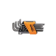 SERIE DI 8 CHIAVI MASCHIO PIEGATE PER VITI CON IMPRONTA TAMPER RESISTANT TORX® BRUNITE ART. 97RTX/SC8