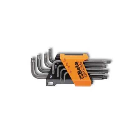 SERIE DI 8 CHIAVI MASCHIO PIEGATE PER VITI CON IMPRONTA TAMPER RESISTANT TORX® BRUNITE ART. 97RTX/SC8