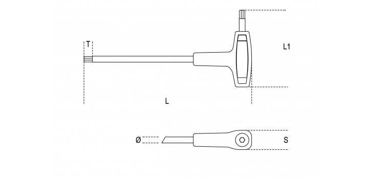 CHIAVI MASCHIO PIEGATE CON IMPUGNATURA PER VITI CON IMPRONTA TORX® T45 CROMATE ART. 97TTX   