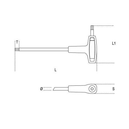CHIAVI MASCHIO PIEGATE CON IMPUGNATURA PER VITI CON IMPRONTA TORX® T50 CROMATE ART. 97TTX   