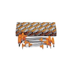 SERIE DI 6 CHIAVI MASCHIO PIEGATE CON IMPUGNATURA PER VITI CON IMPRONTA TORX® CROMATE ART. 97TTX/S6