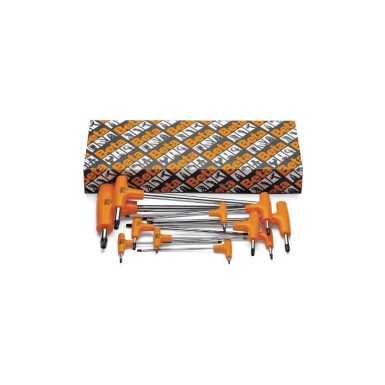 SERIE DI 6 CHIAVI MASCHIO PIEGATE CON IMPUGNATURA PER VITI CON IMPRONTA TORX® CROMATE ART. 97TTX/S6