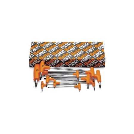 SERIE DI 6 CHIAVI MASCHIO PIEGATE CON IMPUGNATURA PER VITI CON IMPRONTA TORX® CROMATE ART. 97TTX/S6