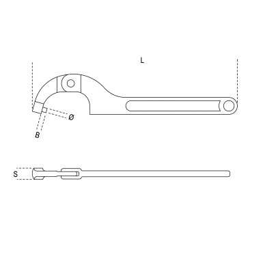 CHIAVI A SETTORE ARTICOLATE CON NASELLO QUADRO PER GHIERE CROMATE MM 120-180 ART. 99SQ