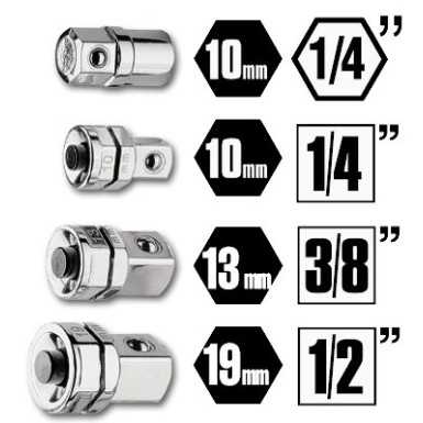 KIT DI 4 ADATTATORI PER CHIAVI A CRICCHETTO ART. 123/K4   