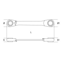 CHIAVI POLIGONALI DIRITTE E A CRICCHETTO MM 10 ART. 188    2