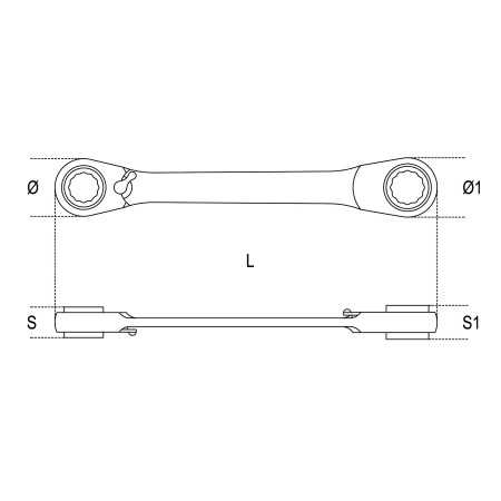 CHIAVI POLIGONALI DIRITTE E A CRICCHETTO MM 10 ART. 188   