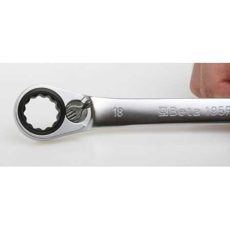 CHIAVI POLIGONALI DOPPIE PIEGATE A 15° A CRICCHETTO REVERSIBILE MM 8x10 ART. 195P   