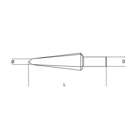 PUNTE CONICHE PER FORARE ED ALLARGARE IN ACCIAIO HSS MM 3÷14 ART. 424/1   