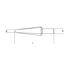 PUNTE CONICHE PER FORARE ED ALLARGARE IN ACCIAIO HSS MM 3÷22 ART. 424/4    2