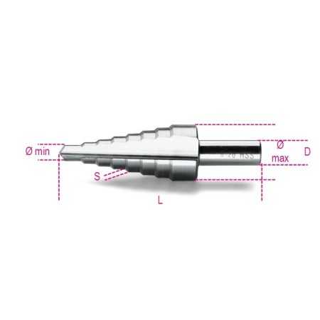 FRESE CONICHE A GRADINO IN ACCIAIO HSS MM 20÷30 ART. 425/5   