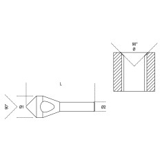FRESE A SBAVARE E SVASARE IN ACCIAIO HSS Ø1 mm 44-(25÷30) ART. 426/SB6    2