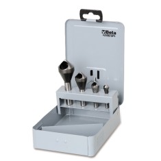 SERIE DI 4 SBAVATORI IN CASSETTA METALLICA ART. 426SB/SP4   