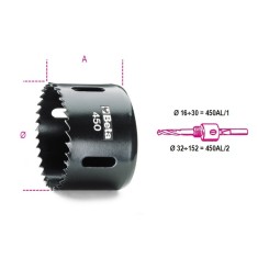 SEGHE A TAZZA IN ACCIAIO HSS-Co 8% MM 16 ART. 450   