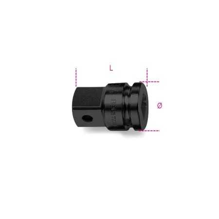 RACCORDO MACCHINA CON ATTACCO QUADRO FEMMINA 3/8" E MASCHIO 1/2" ART. 710/16   