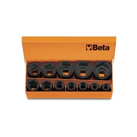 SERIE DI 12 CHIAVI A BUSSOLA MACCHINA CON ATTACCO QUADRO FEMMINA 1/2" FOSFATATE ART. 720/C12