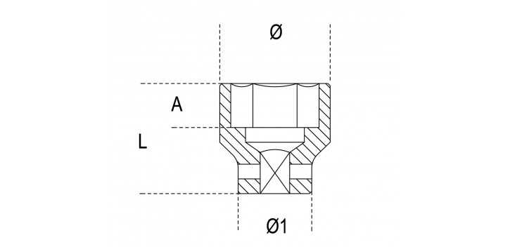 CHIAVI A BUSSOLA CON ATTACCO QUADRO FEMMINA 3/4" MM 18 ART. 728   