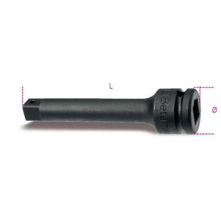 PROLUNGA MACCHINA CON ATTACCHI QUADRI MASCHIO E FEMMINA 3/4" FOSFATATA ART. 728/22