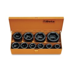 SERIE DI 10 CHIAVI A BUSSOLA MACCHINA DA 3/4 IN CASSETTA DI LAMIERA ART. 728/C10