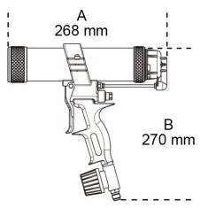 PISTOLA PER SILICONE PNEUMATICA 310CC, BETA 1947H 2