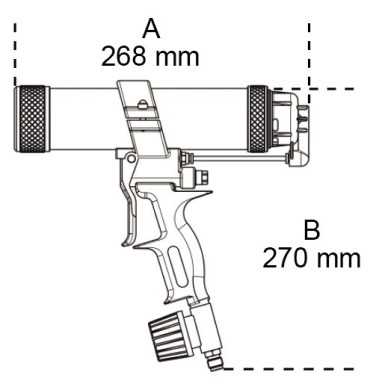 PISTOLA PER SILICONE PNEUMATICA 310CC, BETA 1947H