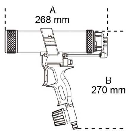 PISTOLA PER SILICONE PNEUMATICA 310CC, BETA 1947H