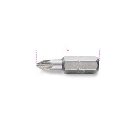 INSERTI PER AVVITATORI PER VITI CON IMPRONTA A CROCE POZIDRIV® - SUPADRIV® 1/4 L MM 25 PZ 4  ART. 861PZ   