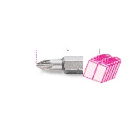 INSERTI PER AVVITATORI PER VITI CON IMPRONTA A CROCE POZIDRIV® - SUPADRIV® 1/4 L MM 25 PZ 1 ART. 861PZ/C