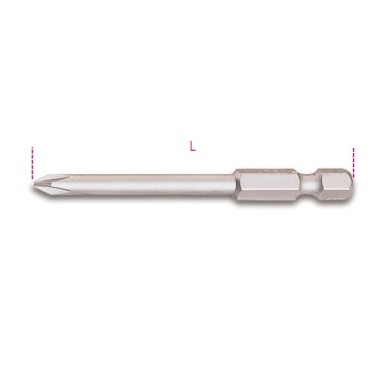 INSERTI PER AVVITATORI PER VITI CON IMPRONTA A CROCE PHILIPS® 1/4 L mm 70  PH 2 MODELLO LUNGO ART. 862PH/L - GRAZIANO-TOOLS l'evoluzione  dell'utensileria