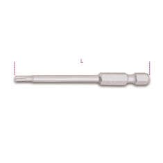 INSERTI PER AVVITATORI PER VITI CON IMPRONTA TORX® MODELLO LUNGO 1/4 L MM 70 T10 ART. 862TX/L