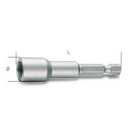 INSERTI PER AVVITATORI CHIAVI A BUSSOLA ESAGONALE MAGNETICI 1/4 MM 10 L MM 65 ART. 862F   