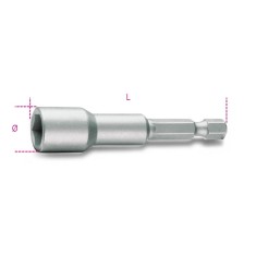 INSERTI PER AVVITATORI CHIAVI A BUSSOLA ESAGONALE MAGNETICI 1/4 MM 13 L MM 65 ART. 862F   