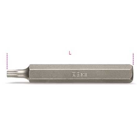 INSERTI ESAGONALE A PROFILO XZN® MODELLO LUNGO M6 L MM 75 ART. 867XZN/L   