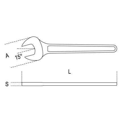 CHIAVI A FORCHETTA SEMPLICI ART. 52  MM 10