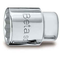 CHIAVI A BUSSOLA A MANO CON ATTACCO QUADRO FEMMINA 1/4" BOCCA POLIGONALE CROMATE MM 5 ART. 900MB   