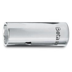 CHIAVI A BUSSOLA A MANO CON ATTACCO QUADRO FEMMINA 1/4" TIPO LUNGO BOCCA ESAGONALE CROMATE MM 11 ART. 900L   