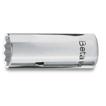 CHIAVI A BUSSOLA A MANO CON ATTACCO QUADRO FEMMINA 1/4" TIPO LUNGO BOCCA  POLIGONALE CROMATE 11/32 ART. 900AS/MBL   