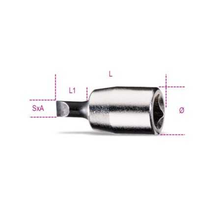 CHIAVI A BUSSOLA A GIRAVITE PER VITI CON INTAGLIO CROMATE-INSERTI BRUNITI SxA MM 1,2x8 ART. 900LP   