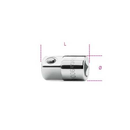 RACCORDO CON ATTACCO QUADRO FEMMINA 1/4" E MASCHIO 3/8" CROMATO ART. 900/16   