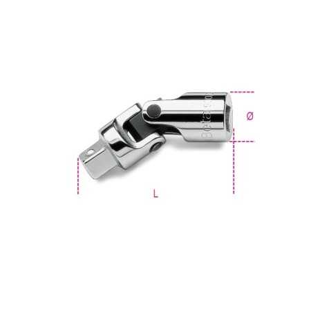 SNODO CON ATTACCHI QUADRI MASCHIO E FEMMINA 1/4" CROMATO ART. 900/25   