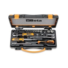 13 CHIAVI A BUSSOLA ESAGONALI E 8 ACCESSORI 1/4 BETA IN CASSETTA DI LAMIERA ART. 900/C13-8