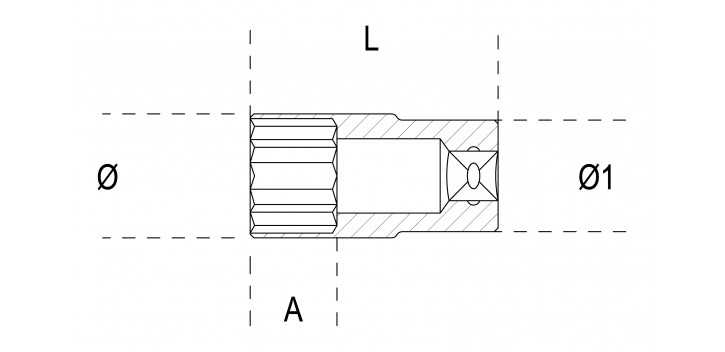 CHIAVI A BUSSOLA A MANO TIPO LUNGO BOCCA POLIGONALE MM 16 ART. 910BL   