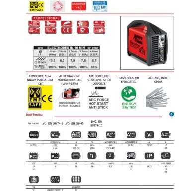 SALDATRICE INVERTER TELWIN TECNICA 171/S 230V